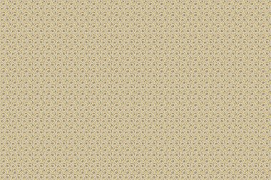 Kusursuz klasik raster altın desenli. Gri arkaplanda geleneksel oryantasyon süsü.