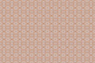 Bej, menekşe ve turuncu renklerde pürüzsüz bir süs. Sıkıntılı damask desensiz arkaplan fayansı.