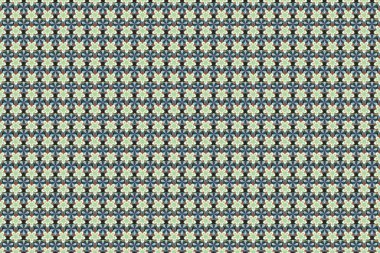 Organik motif arka plan mavi, kahverengi ve gri renklerde. Sevimli raster çizimi. Hendek biçiminde kusursuz desen.