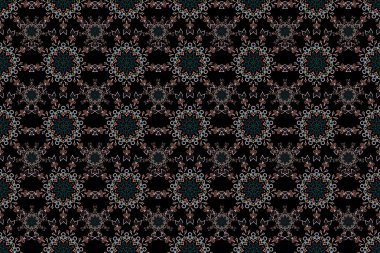 Raster damaske kusursuz desen elementi. Klasik lüks, eski moda İspanyol süsü, duvar kağıtları, tekstil ve ambalaj için kraliyet Victoria dönemi dikişsiz dokusu. Karalamalı zarif barok şablonu.