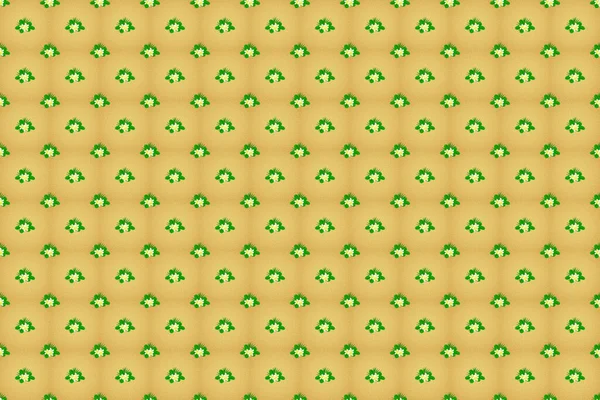 Kan Användas För Gratulationskort Bakgrund Bakgrund Textil Sömlös Prydnadstryck Gröna — Stockfoto