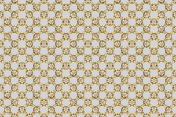 包装紙 布や繊維のための近代的な幾何学的なシームレスパターン ヴィンテージの飾りだ あなたのデザインと背景のためのラスターグレーと金色のパターン — ストック写真