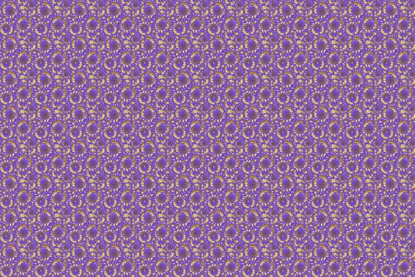 Patrón Inconsútil Floral Dorado Violeta Decoración Adornada Para Invitaciones Tarjetas —  Fotos de Stock