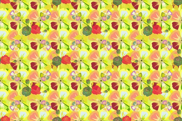 Color Seamless Floral Raster Pattern — Stock Photo, Image