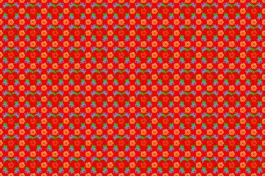 Renksiz çiçeksiz raster desenli resimleme.