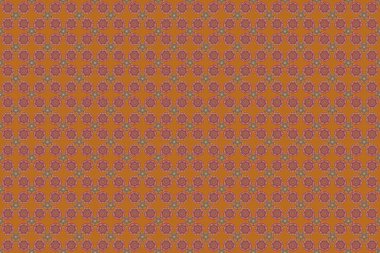 Damask pürüzsüz deseni pembe, mavi ve bej renklerde. Soyut çiçekli kraliyet duvar kağıdı. Raster tarzı bir süs..