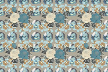 Renksiz çiçeksiz raster deseni.