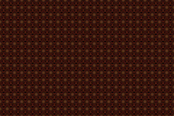 Damask Seamless Floral Background Pattern Red Orange Brown Colors Raster — Stock Photo, Image