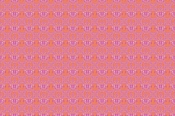 Patrón Inconsútil Oriental Naranja Violeta Con Arabescos Elementos Abstractos Ornamento —  Fotos de Stock