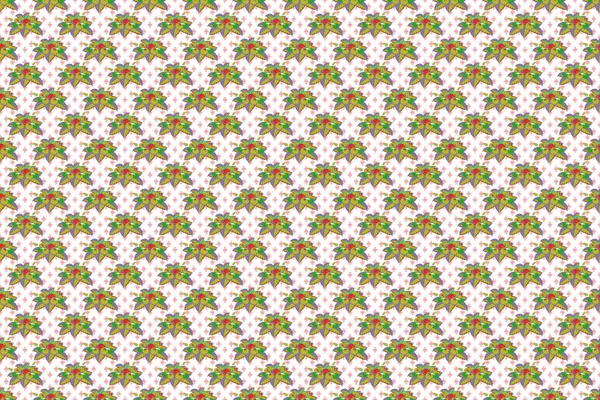 Color seamless floral raster pattern illustration.