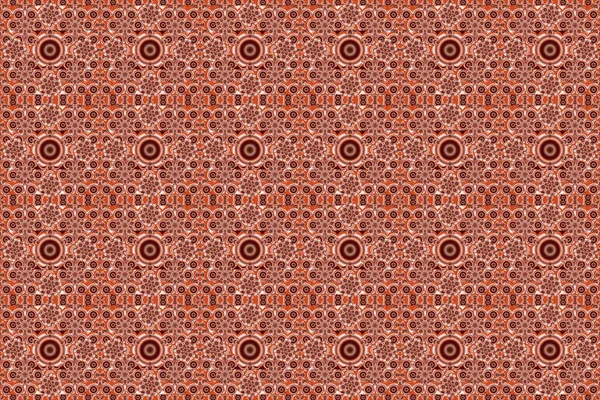 Orange Braun Und Rosa Abstrakte Florale Ornamente Rasterlose Muster Abstrakter — Stockfoto