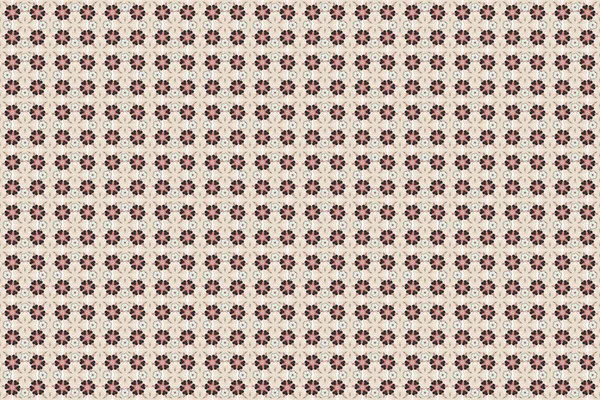Bezešvé Květinové Vzory Růžových Šedých Béžových Barvách Mnoho Málo Rastrové — Stock fotografie