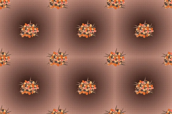 Vintage Stijl Voorraad Illustratie Naadloos Patroon Van Abstrat Primula Bloemen — Stockfoto