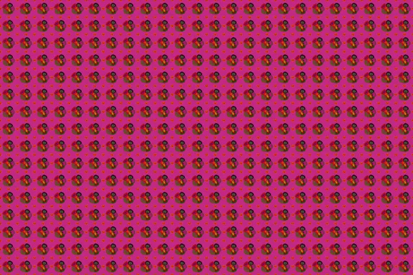Безшовний Візерунок Декоративними Літніми Квітами Космосу Чорному Пурпуровому Червоному Кольорах — стокове фото
