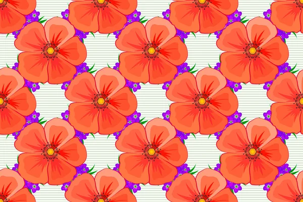 Nahtloses Blumenmuster Niedlichen Kosmos Blumen Auf Beigem Hintergrund Raster Illustration — Stockfoto