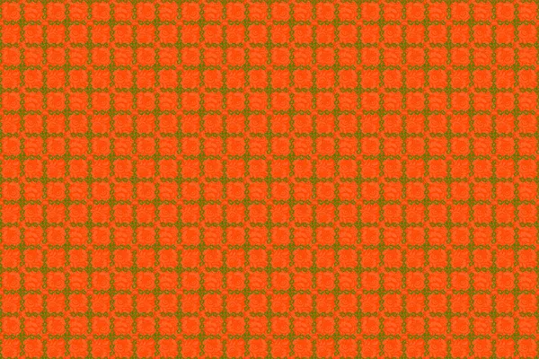 Bezešvé Vzor Roztomilými Květinami Oranžovém Pozadí Rastrová Ilustrace — Stock fotografie