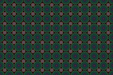 Çiçeksiz desen. Duvar kâğıdı barok, pürüzsüz raster arkaplan, pembe ve yeşil siyah arkaplan.