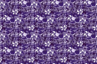 Eski bir çiçek süsü. Soyut klasik dikişsiz desen.