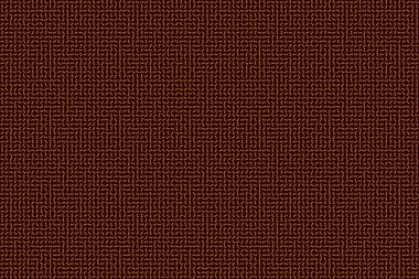 Kahverengi arka planda altın elementler olan soyut klasik kusursuz desen. Klasik çiçek raster süsü..