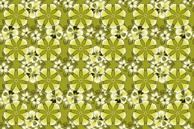 Renksiz çiçeksiz raster deseni.