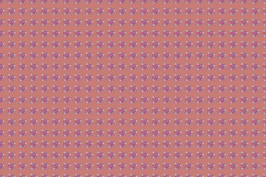 Kusursuz çiçek süsü. Kraliyet çiçeğiyle modern çiçek deseni. Renkli yönelim deseni pembe ve mavi renklerde.