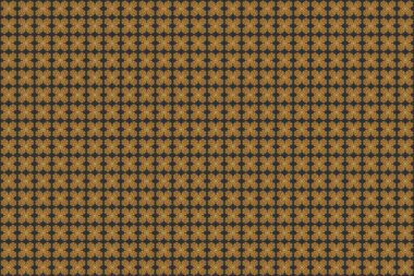 Doğu, İslam, Tayland, Hint, sedir motifleri. Soyut kabile, etnik altın doku. Oryantasyon, simetri bağı, meditasyon sembolü. Arap Vintage dekoratif süsü. Gri arkaplanda Raster Mandala altını.