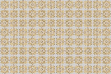 İslami kart geçmişi. Raster tasarım için kusursuz elementler. Gri arka planda doğu altınları. Doğu tarzında altın ızgara.