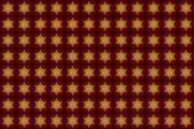 Davetiye kartı, hatıra defteri, pankart, kartpostal, dövme, yoga, boho, sihir, halı, fayans ya da dantel için. Dekoratif raster süsleme altın mandala simgesi kart için izole, kırmızı arka planda altın mandala.