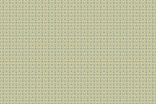 Cute Illustration Organic Motif Background Yellow Blue Gray Colors Seamless — Stock Photo, Image