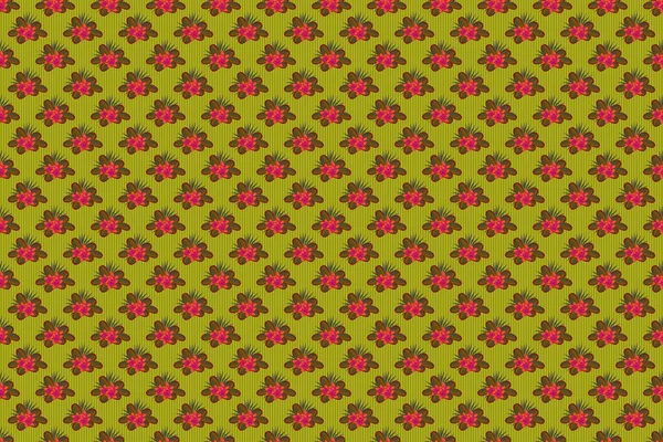 Farbe Nahtlose Florale Rastermuster Illustration — Stockfoto