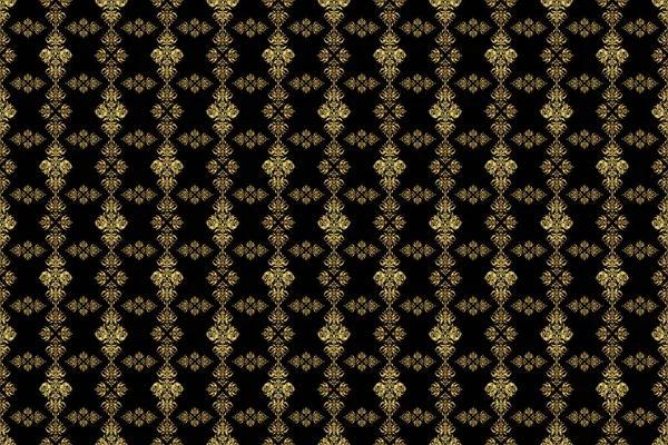 Płynny Wzór Złotą Siatką Czarnym Tle Raster Kwadratowa Kompozycja Złotym — Zdjęcie stockowe