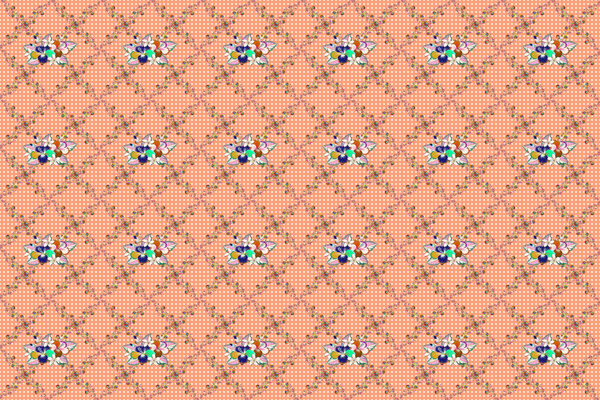 Abstract seamless pattern flower design in blue and green colors. Floral seamless pattern with watercolor effect. Textile print for bed linen, jacket, package design, fabric and fashion concepts.