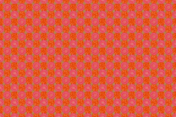 Płynny Wzór Damaski Zielone Różowe Klasyczne Tapety Raster Płynny Wzór — Zdjęcie stockowe