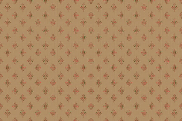 Барочный винтажный дамасский бесшовный рисунок зеленого, бежевого и оранжевого цветов. Роскошный классический орнамент, королевская викторианская текстура для обоев, печати, текстиля или ткани. Растровая иллюстрация
.