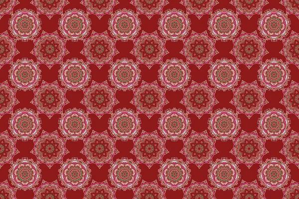 Abstract pattern in Arabian style. Graphic modern pattern. Seamless raster background. Magenta and pink texture.