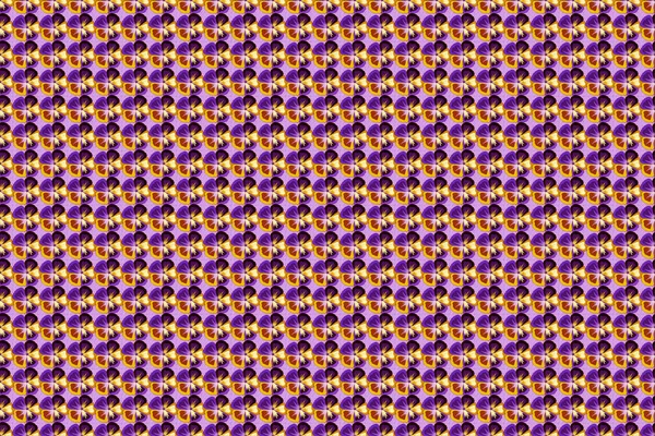 Cute Raster Background Seamless Abstract Floral Pattern Violet Yellow Purple — Stock Photo, Image