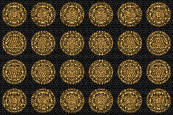 Logotipo Mandala Isolado Dourado Preto Conceito Identidade Negócios Para Bio — Fotografia de Stock