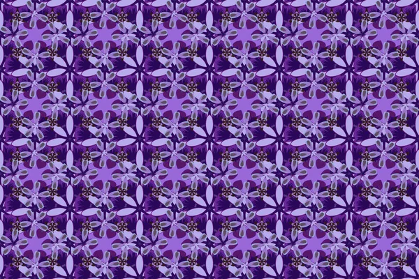 Ornamento Senza Cuciture Raster Viola Viola Blu Stile Arabo Modello — Foto Stock