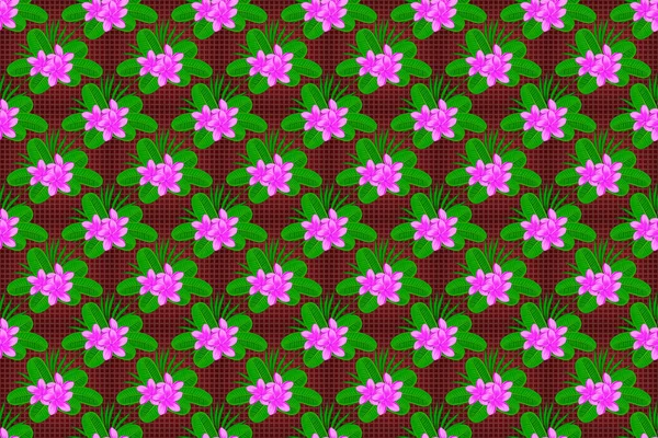 Floral Seamless Pattern Raster Illustration Spring Paper Cute Plumeria Flowers — Stock Photo, Image