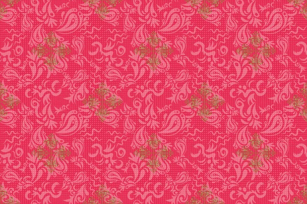 Abstract pattern in Arabian style. Seamless raster background. Pink, green and brown texture. Graphic modern pattern.