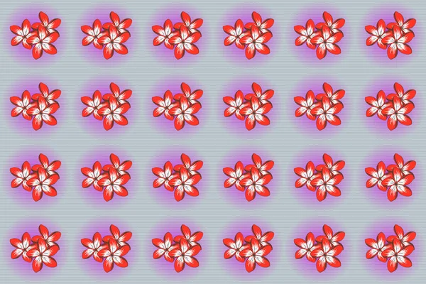 Rastr Bezešvé Květinový Vzor Kyticí Květin Listy Dekorativní Prvky Splash — Stock fotografie