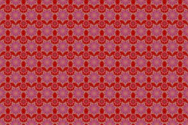 Raster illüstrasyonu. Damask arkaplan deseni menekşe ve bej renklerinde.