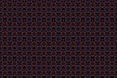 Kusursuz arka plan, grunge tarzı. Raster illüstrasyonu. Mor ve yeşil desenli desenli duvar kağıdı.