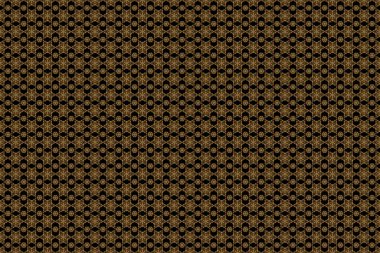 Altın ve siyah soyut süsleme deseni.