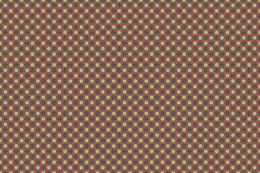 Ditsy tarzı. El yapımı Raster çizimi. Çiçek rasterinin dikeni yok, klasik tarzda. Bej, yeşil ve kahverengi renkli küçük çiçekler.