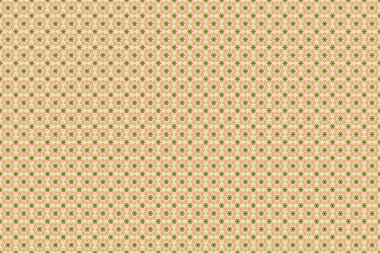 Zarif raster klasik kusursuz desen. Güzel iz. Yeşil, bej ve sarı tekrarlayan elementlerle kusursuz soyut doku.