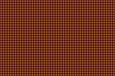 Altın ve kahverengi soyut süsleme deseni.