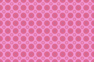 Pembe ve kırmızı soyut süs, soyut dekoratif elementlerin kusursuz deseni.