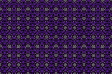 Kusursuz bir geçmişi var. Çiçeksiz desen. Duvar kâğıdı barok, İspanyol kumaşı. Siyah arkaplanda mor süs.