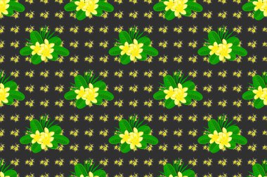 Gri arka planda suluboya çiçekleri kusursuz desen. Raster romantik arka plan web sayfaları, düğün davetiyeleri, tekstil, duvar kağıdı.